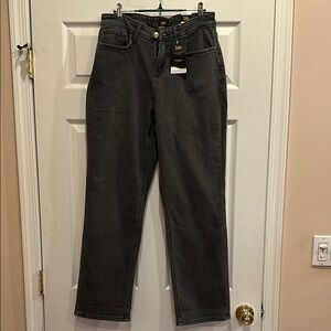 Lee Women's Dark Gray Straight Leg Jeans